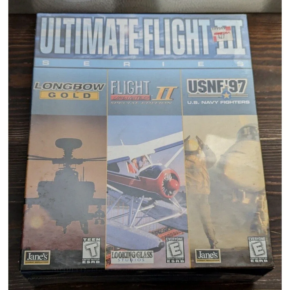 Vintage ULTIMATE FLIGHT SERIES 3 Flight Simulators PC CD Rom Set Big Box - NEW